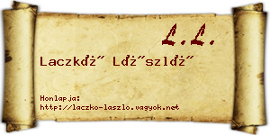 Laczkó László névjegykártya