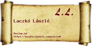 Laczkó László névjegykártya
