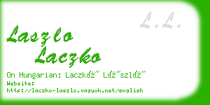 laszlo laczko business card